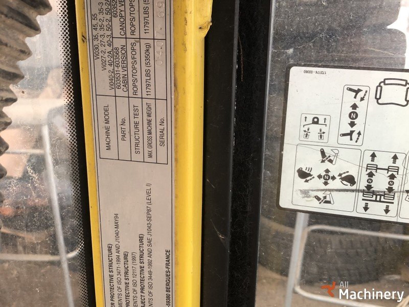 YANMAR VIO 27, 30, 35, 45, 55 kabina Kabinos ir kėbulo dalys #2017