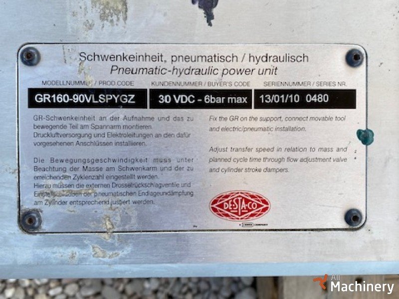 OTHER DE-STA-CO GR160-90VLS Traktorių hidraulinės sistemos dalys #6699