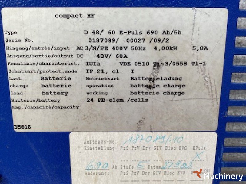 OTHER Battery charger 48V 60A Elektros įranga #6884