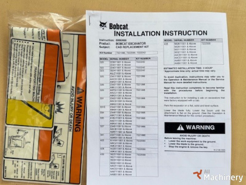 BOBCAT Cabin 7222242 Kabinos ir kėbulo dalys #7579