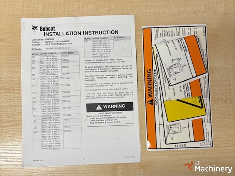 BOBCAT 7222242 Kabinos ir kėbulo dalys #7744