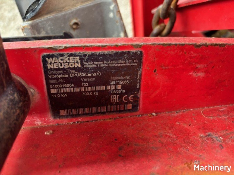 WACKER NEUSON DPU80rLem670 dalimis Vibroplokštės #7985
