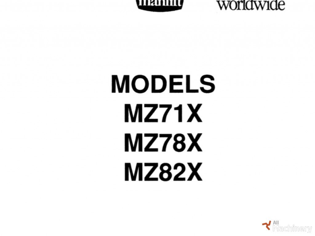 GROVE MZ71X Service manual kitos keltuvų dalys #8963